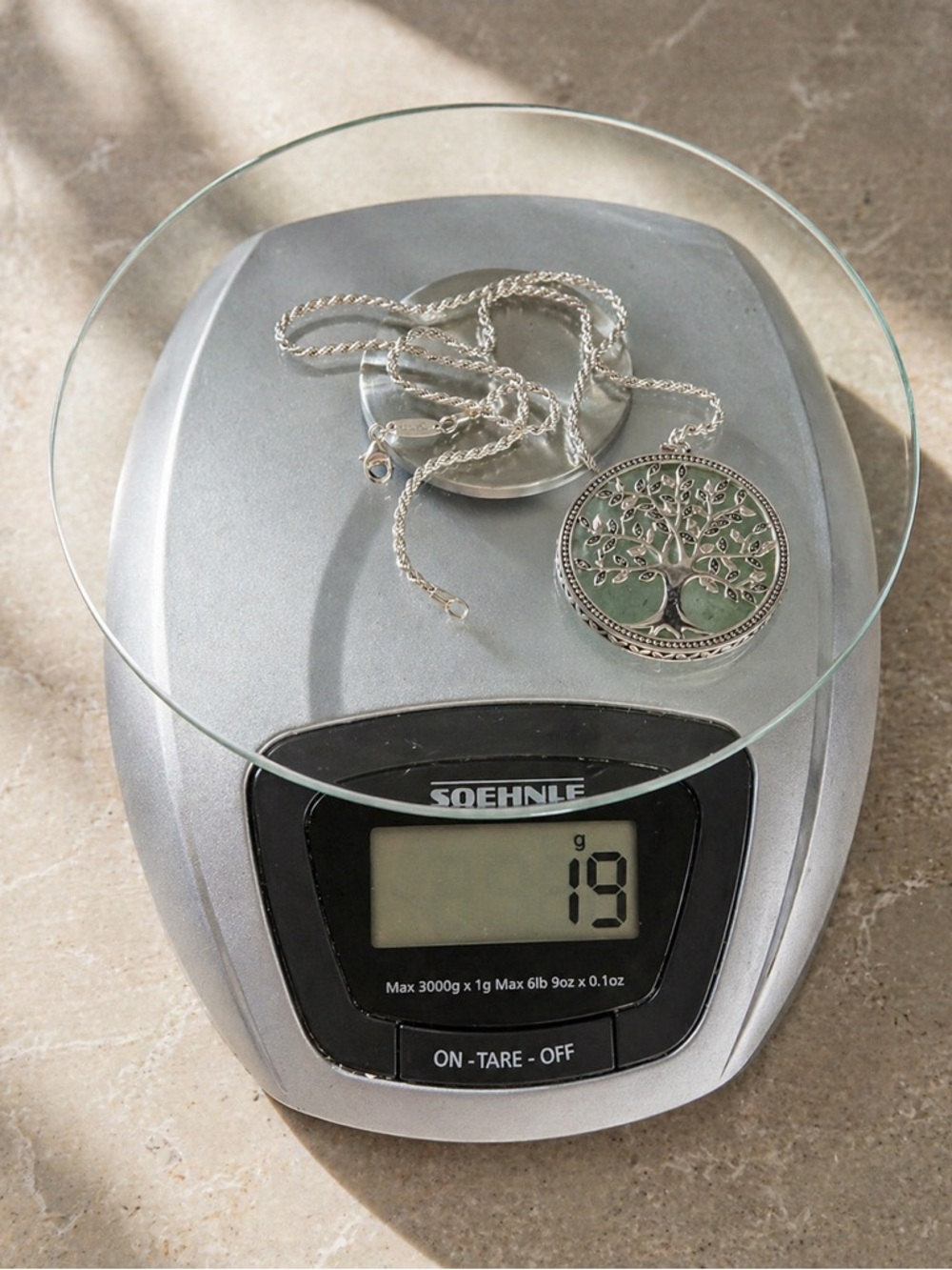Thomas Sabo Tree of Life Necklace 925 Sterling Silver Green Stone 45cm / 18“ - Picture 7 of 8